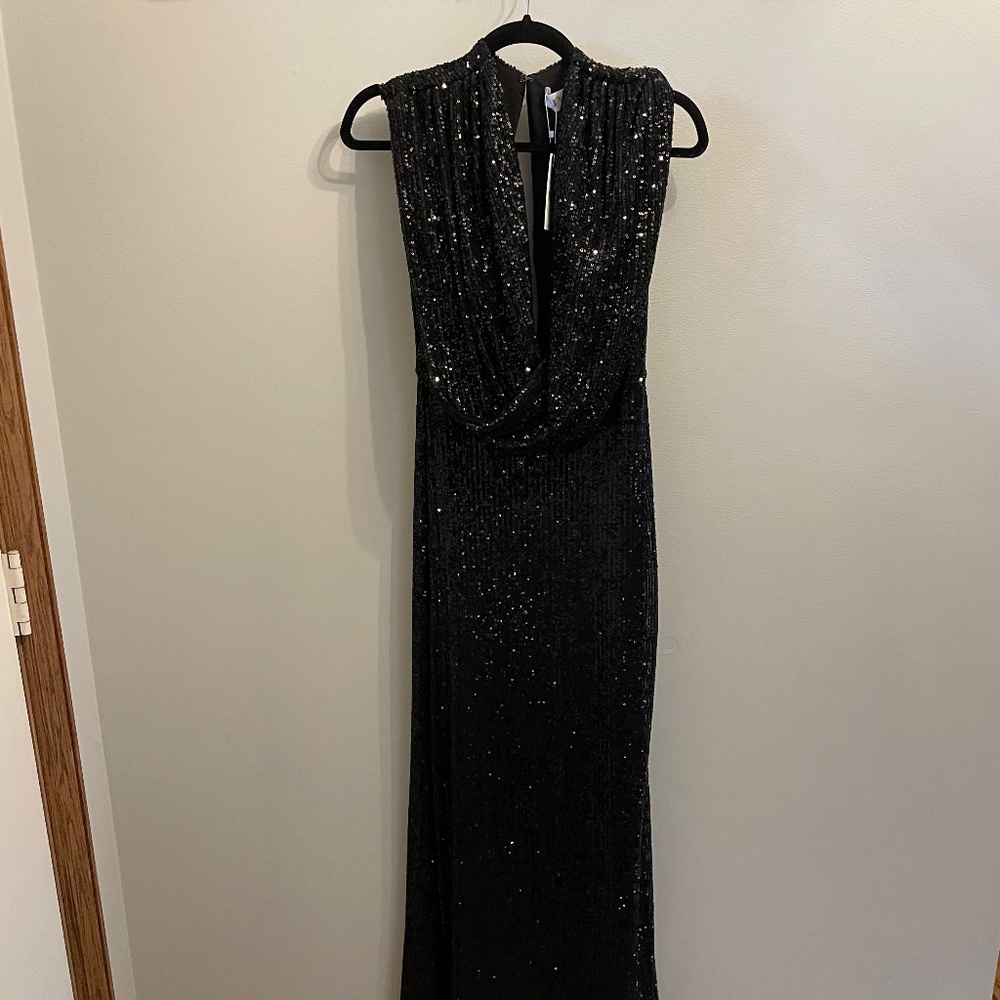 Black Sequin Jarlo Dress